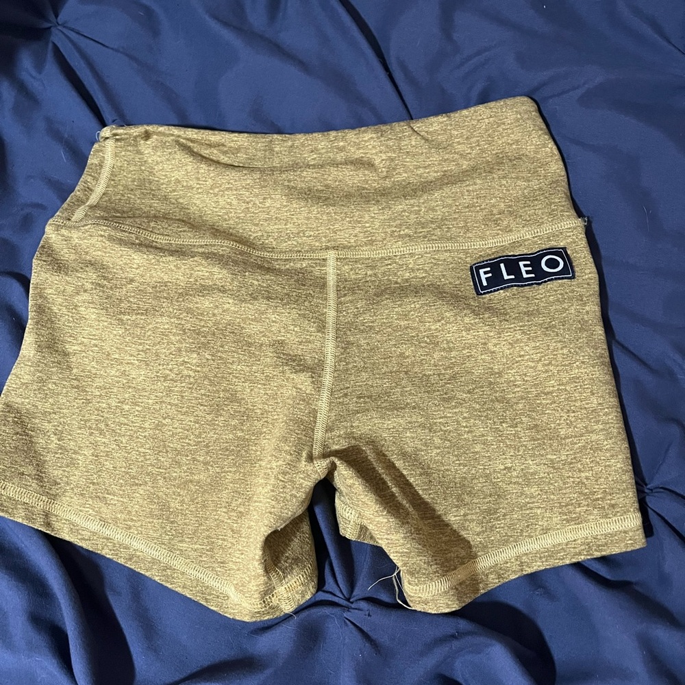 Fleo Women's Athletic Shorts in Tan